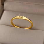 11:11 Engelszahl Ringe für Frauen Vergoldet Glück Edelstahl Ring Vintage Hochzeit Ästhetischen Schmuck Geschenk anillos mujer - flohmarkt-deutschland.shop