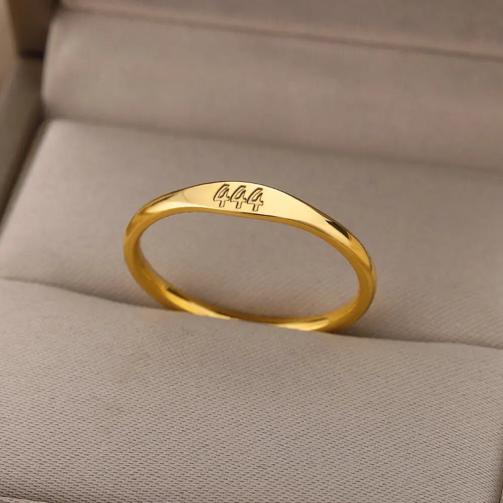 11:11 Engelszahl Ringe für Frauen Vergoldet Glück Edelstahl Ring Vintage Hochzeit Ästhetischen Schmuck Geschenk anillos mujer - flohmarkt-deutschland.shop