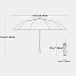 12 Bone Black Glue Fully Automatic Umbrella With Thick And Durable Keel Three Fold Umbrella UV Resistant Folding Umbrella - flohmarkt-deutschland.shop