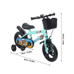 12-Zoll-Kinderfahrrad, stabiles Reiten, Rahmen aus Kohlenstoffstahl, Babyfahrrad mit Stützrädern für Kinder im Alter von 2 bis 6 Jahren - flohmarkt-deutschland.shop