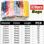 127/165/328/560/650/800pcs Heat Shrink Tubing kit 2:1 Shrinkable Wire Shrinking Wrap Wire Connect Cover Cable Repair Protection - flohmarkt-deutschland.shop