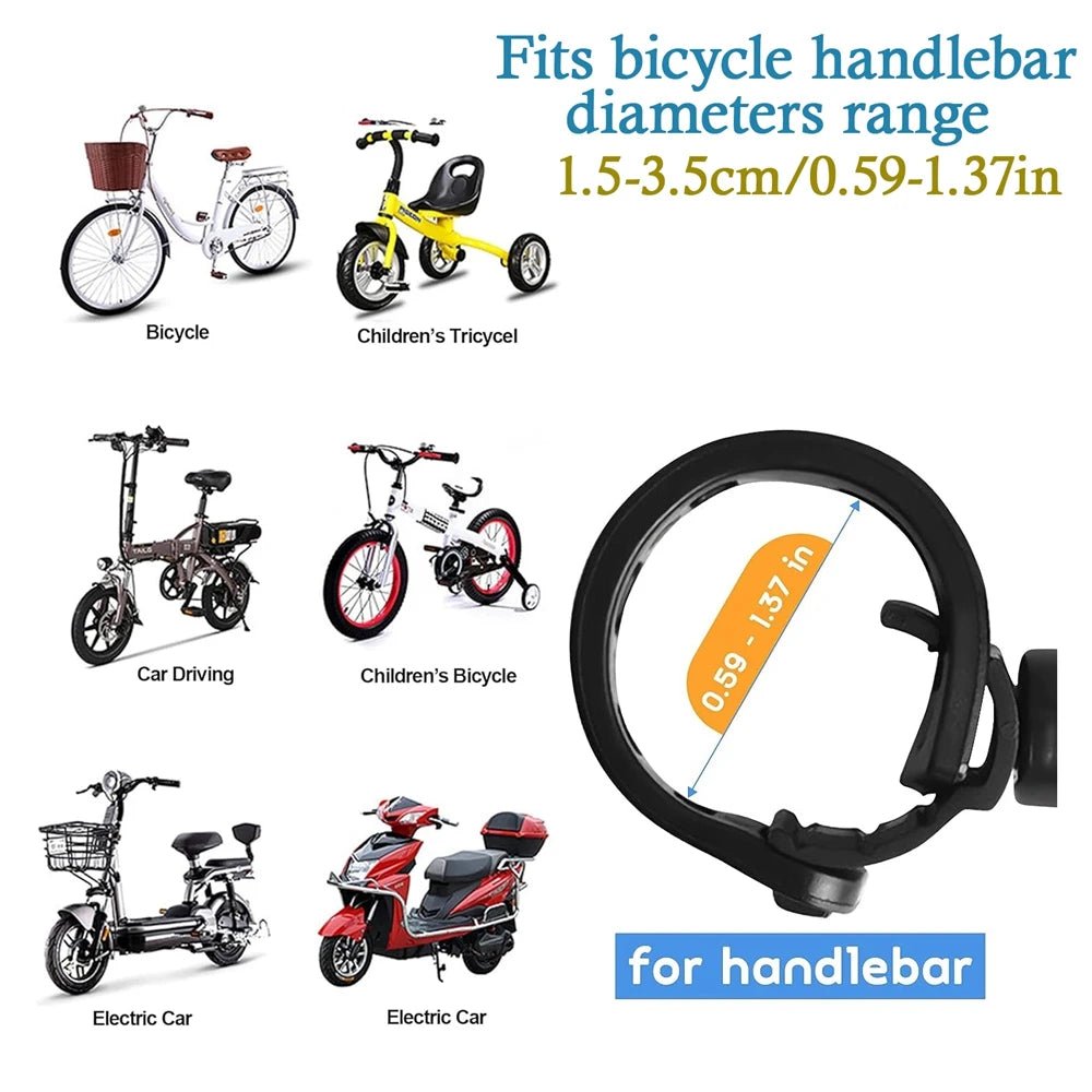 1/2PCS Bicycle Rearview Mirror 360 Degree Adjustable Rotatable Universal Cycling Handlebar Rear View Mirrors for MTB Road Bike - flohmarkt-deutschland.shop