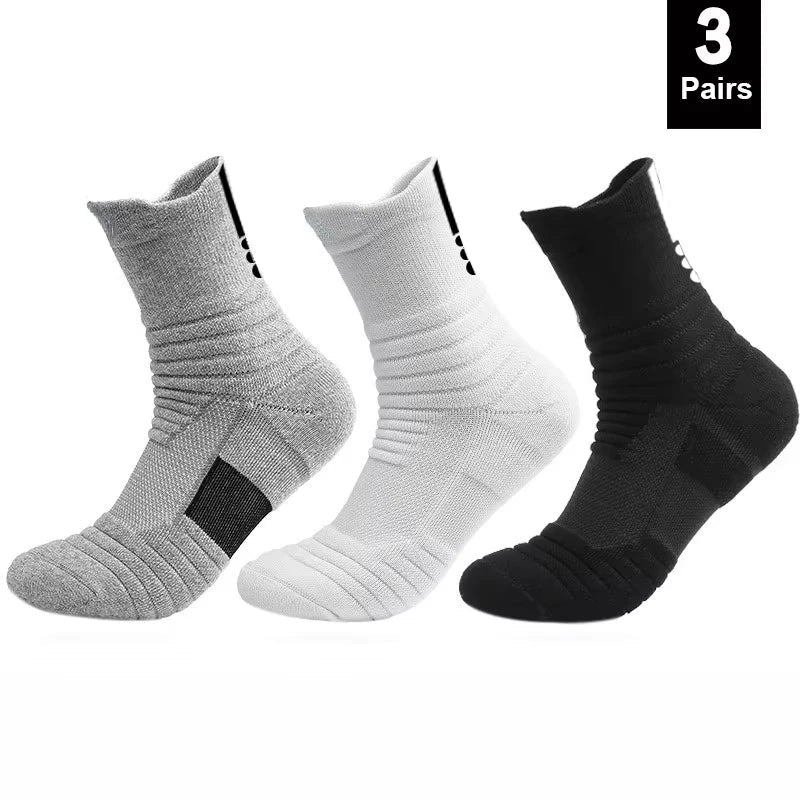 1/3 Pairs Anti-slip Football Socks Men Cotton Sock Short Long Tube Soccer Basketball Sport Socks Breathable Deodorous Sock 39-45 - flohmarkt-deutschland.shop