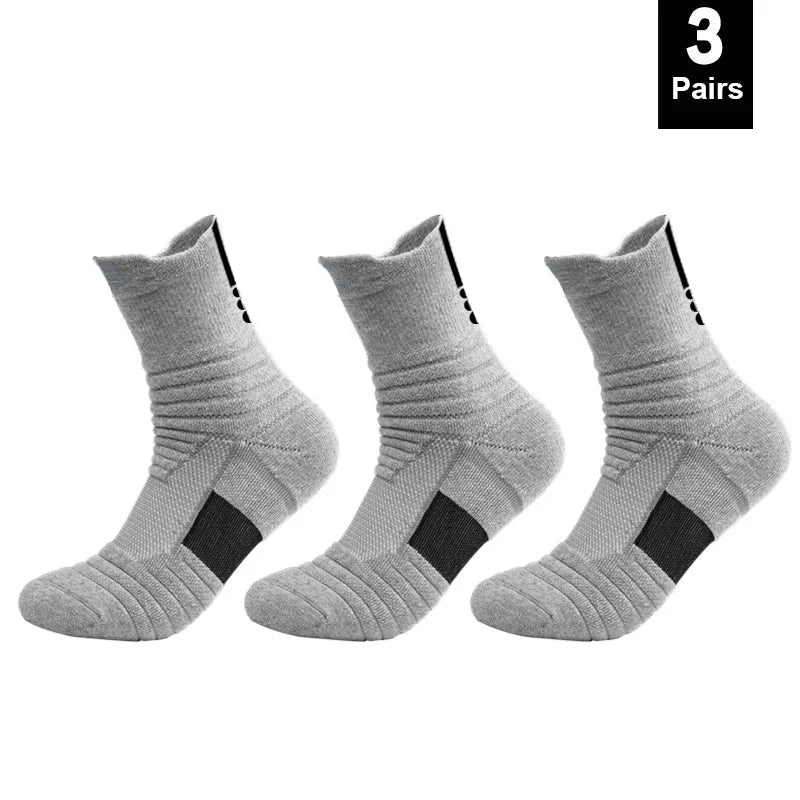 1/3 Pairs Anti-slip Football Socks Men Cotton Sock Short Long Tube Soccer Basketball Sport Socks Breathable Deodorous Sock 39-45 - flohmarkt-deutschland.shop