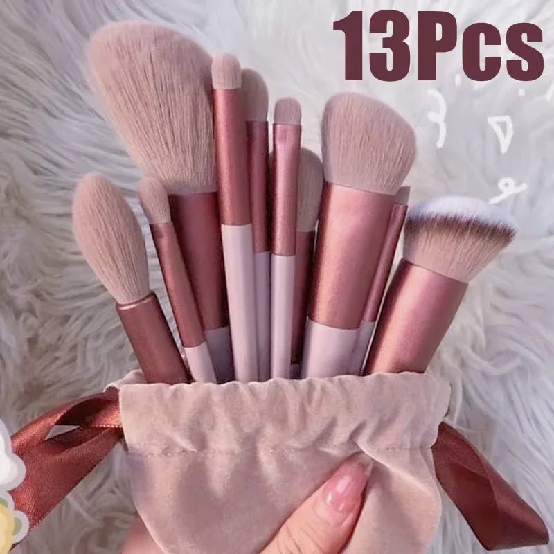 13/15PCS Make-Up Pinsel Set Lidschatten Foundation Frauen Kosmetik Pinsel Lidschatten Erröten Schönheit Weiche Make-Up Werkzeuge Tasche - flohmarkt-deutschland.shop