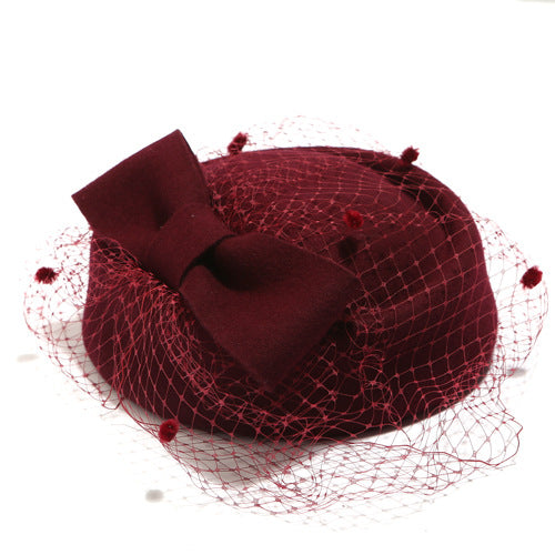 Korean Style Women's Wool Felt Bowler Hat for Winter