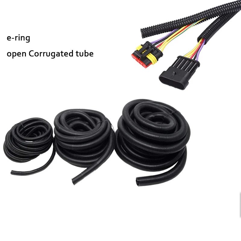 1/3/6M Corrugated Pipe7mm-28mm Car Cable Heat Resistant Insulation Tube Harness Motor Electrical Wire Protection Accessories - flohmarkt-deutschland.shop