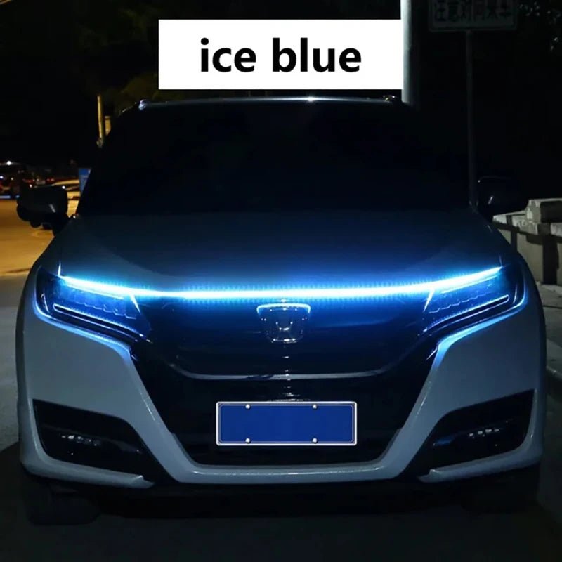 150cm LED Daytime Running Light Scan Starting Car Hood Decorative Lights DRL Auto Engine Hood Guide Decorative Ambient Lamp 12V - flohmarkt-deutschland.shop