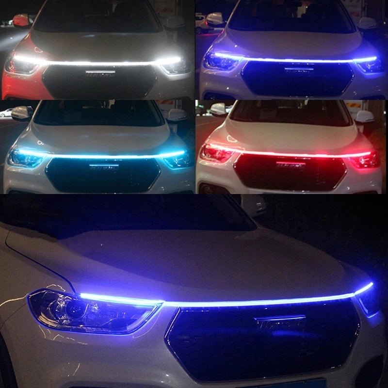 150cm LED Daytime Running Light Scan Starting Car Hood Decorative Lights DRL Auto Engine Hood Guide Decorative Ambient Lamp 12V - flohmarkt-deutschland.shop