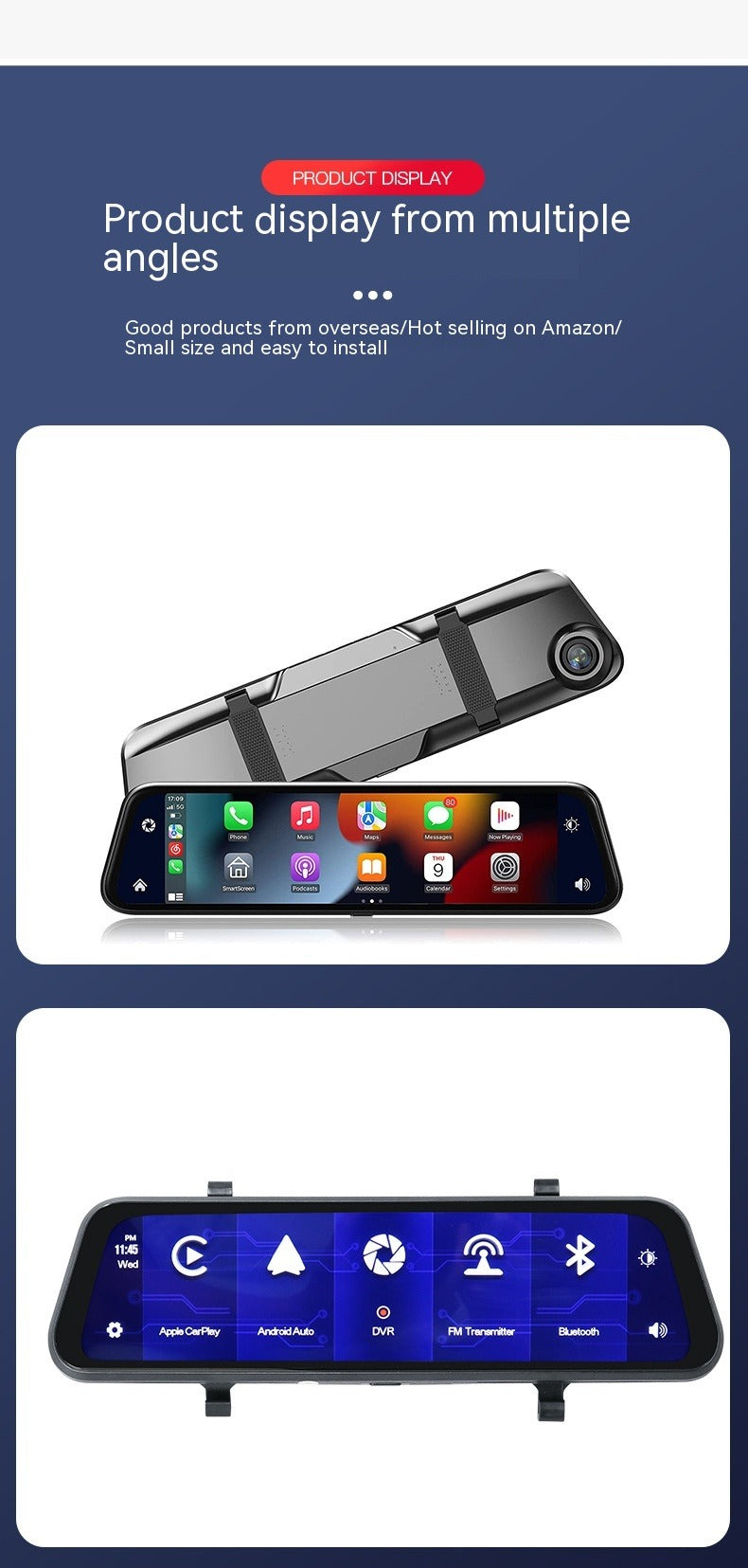 9-Zoll Touchscreen Dual-Kamera Auto GPS-Navigator
