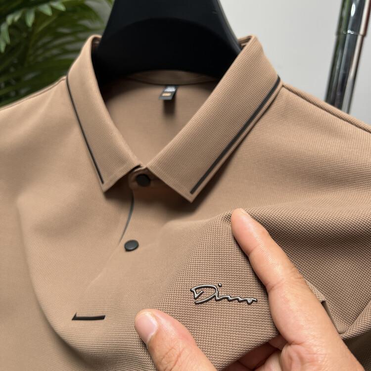 2023 Summer Men's Polo Shirt - Slim Fit Ice Silk Tee