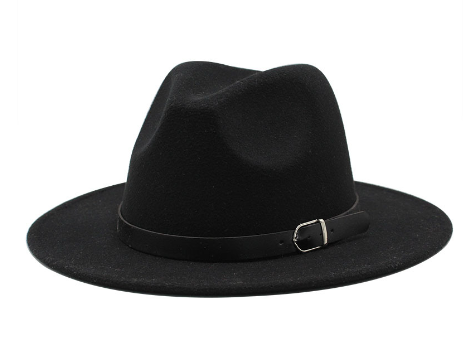 Women's Vintage Wool Felt Wide Brim Hat for Fall/Winter