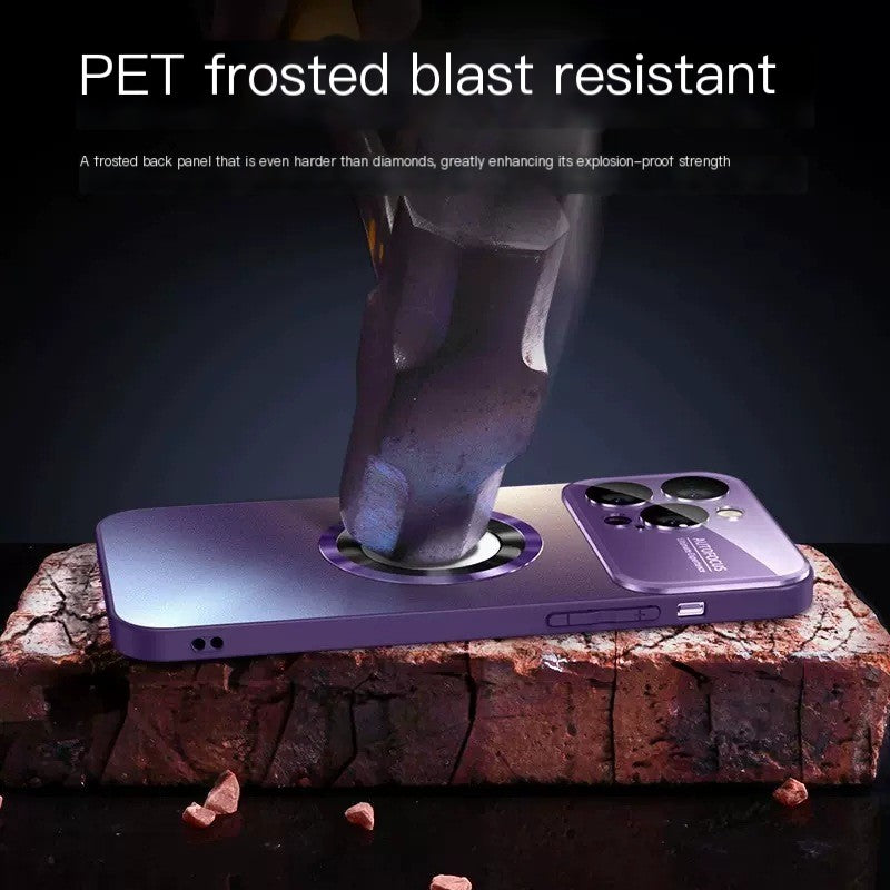 Frosted Glass Magnetic Phone Case for iPhone 15/14 Pro Max