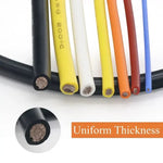 1M/5M Heat-resistant cable 30 28 26 24 22 20 18 16 15 14 13 12 10 AWG Ultra Soft Silicone Wire High Temperature Flexible Copper - flohmarkt-deutschland.shop