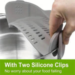 1pc Adjustable Silicone Clip-On Strainer for Pots, Pans, and Bowls - Handheld Drainer for Noodles, Pasta - flohmarkt-deutschland.shop