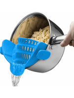 1pc Adjustable Silicone Clip-On Strainer for Pots, Pans, and Bowls - Handheld Drainer for Noodles, Pasta - flohmarkt-deutschland.shop