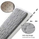 1pc Memory Foam Embossed Velvet Carpet Bathroom Living Room Non-Slip Mat Cobblestone Floor Mat Home Furnishings - flohmarkt-deutschland.shop