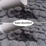 1pc Memory Foam Embossed Velvet Carpet Bathroom Living Room Non-Slip Mat Cobblestone Floor Mat Home Furnishings - flohmarkt-deutschland.shop
