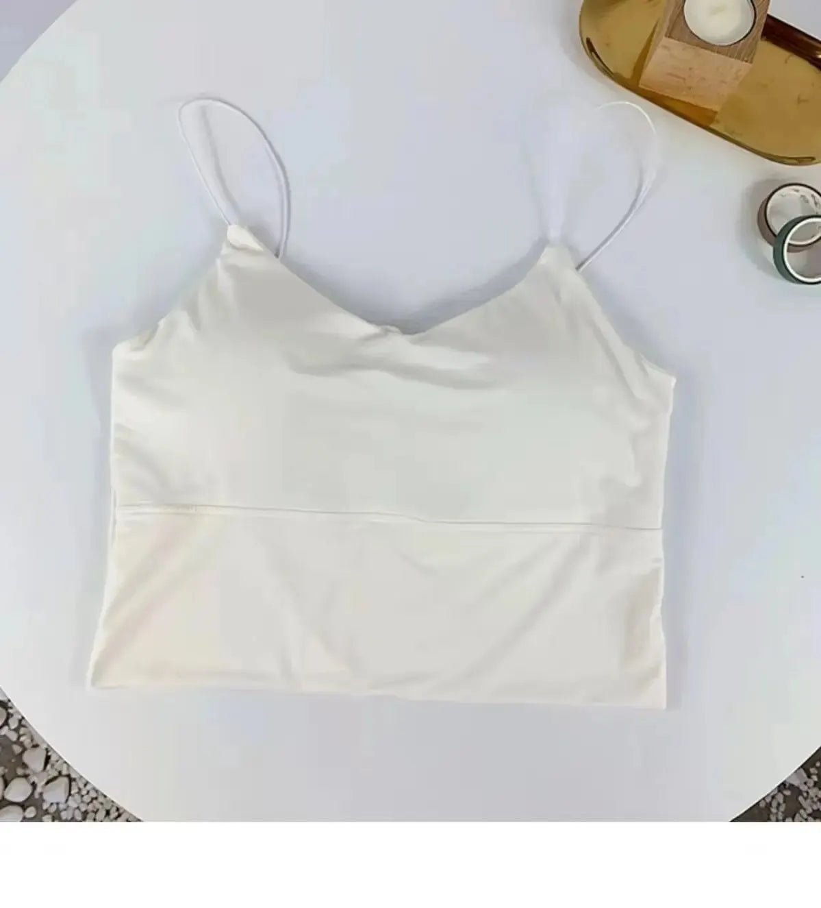 1pc Women Sexy Solid Color Camisole Ice Silk Tube Seamless Sports Tank Top Wireless Underwear Padded Bra Bralette Vest - flohmarkt-deutschland.shop