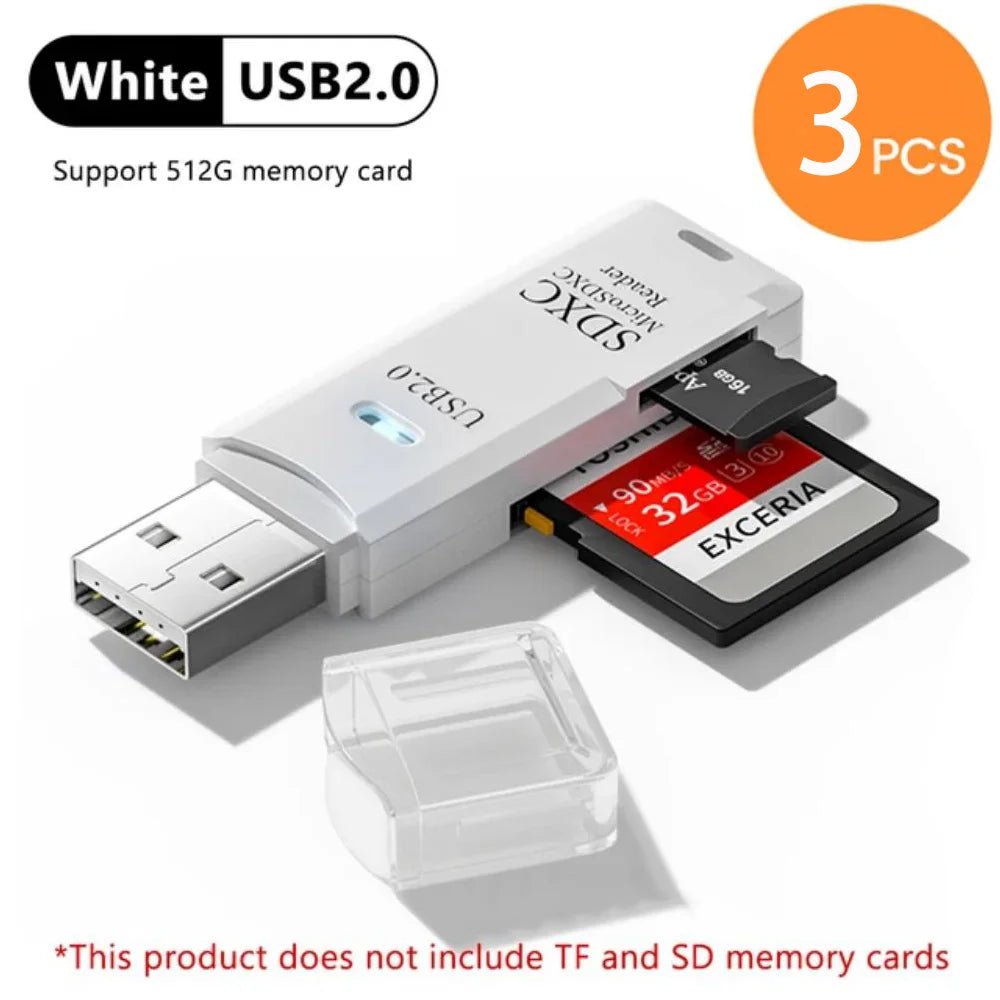 2-in-1 Multi Functional USB 3.0 Card ReaderMiniSD TFMemoryCardReaderUSBFlashDrive CardreaderAdapter For PCLaptops Accessories - flohmarkt-deutschland.shop
