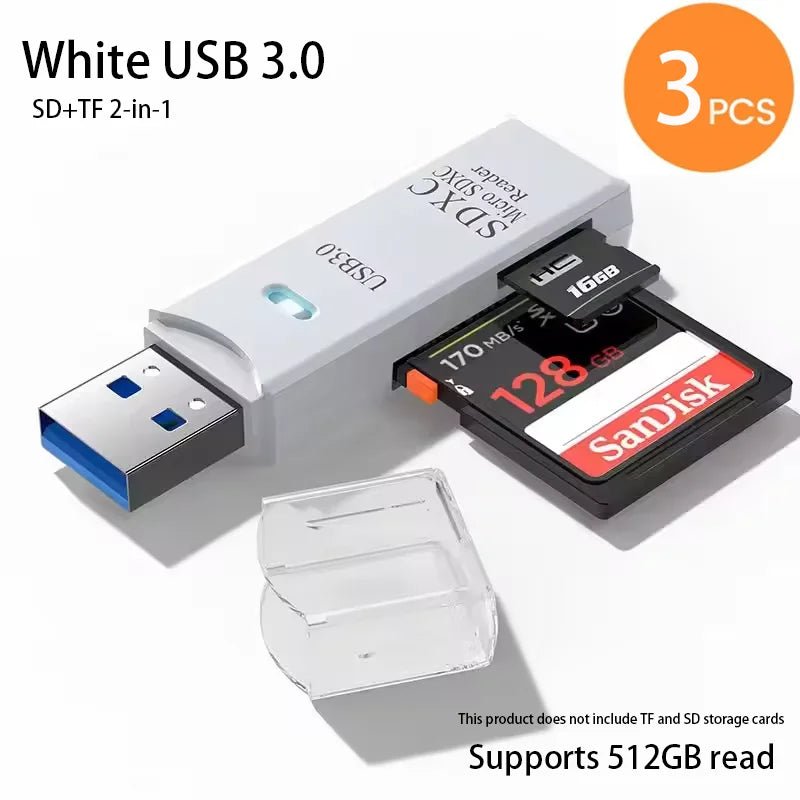 2-in-1 Multi Functional USB 3.0 Card ReaderMiniSD TFMemoryCardReaderUSBFlashDrive CardreaderAdapter For PCLaptops Accessories - flohmarkt-deutschland.shop