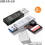 2-in-1 Multi Functional USB 3.0 Card ReaderMiniSD TFMemoryCardReaderUSBFlashDrive CardreaderAdapter For PCLaptops Accessories - flohmarkt-deutschland.shop