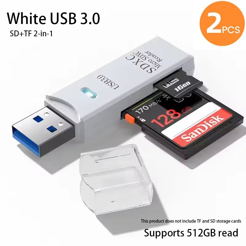 2-in-1 Multi Functional USB 3.0 Card ReaderMiniSD TFMemoryCardReaderUSBFlashDrive CardreaderAdapter For PCLaptops Accessories - flohmarkt-deutschland.shop