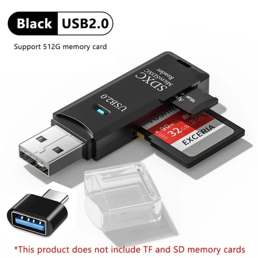 2-in-1 Multi Functional USB 3.0 Card ReaderMiniSD TFMemoryCardReaderUSBFlashDrive CardreaderAdapter For PCLaptops Accessories - flohmarkt-deutschland.shop