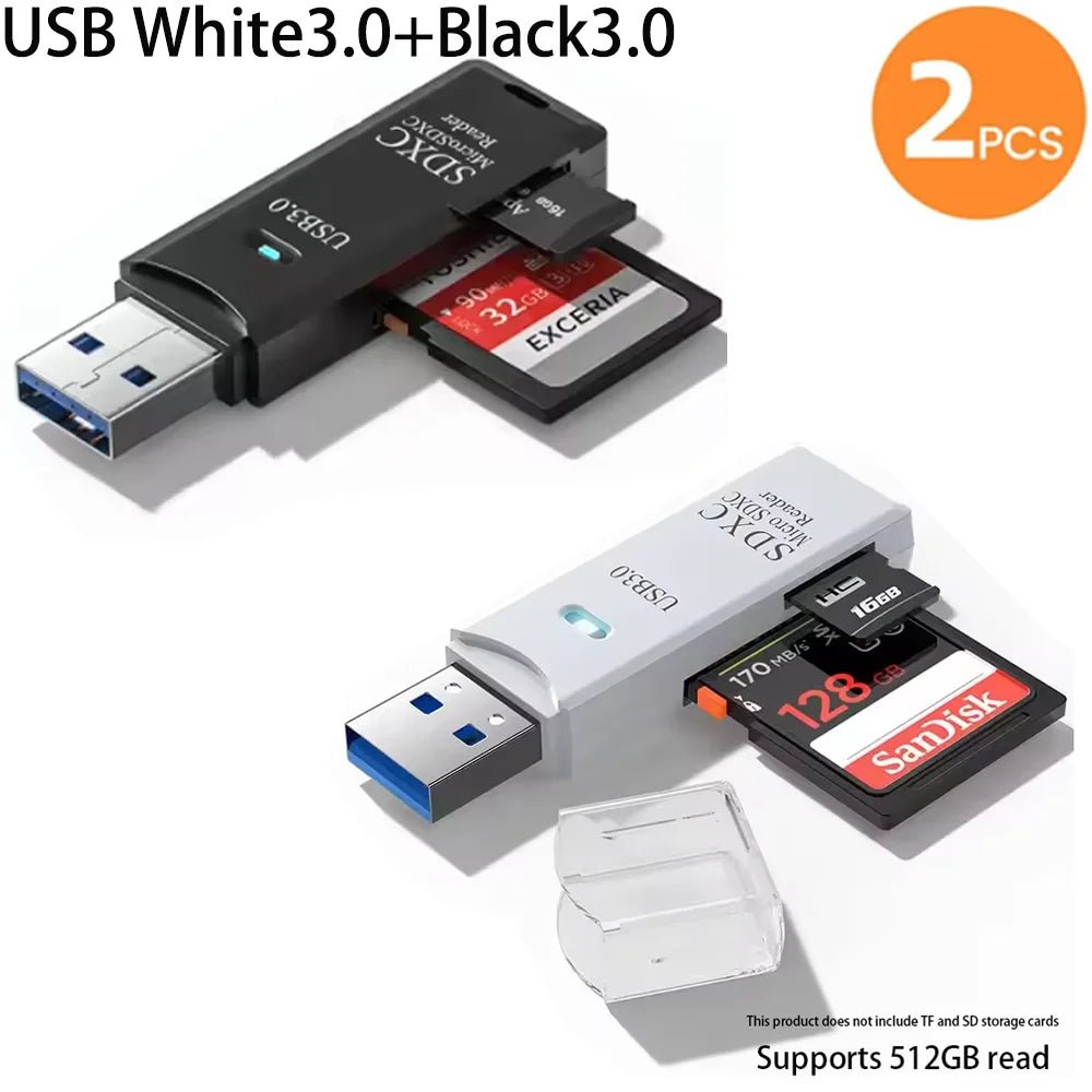 2-in-1 Multi Functional USB 3.0 Card ReaderMiniSD TFMemoryCardReaderUSBFlashDrive CardreaderAdapter For PCLaptops Accessories - flohmarkt-deutschland.shop