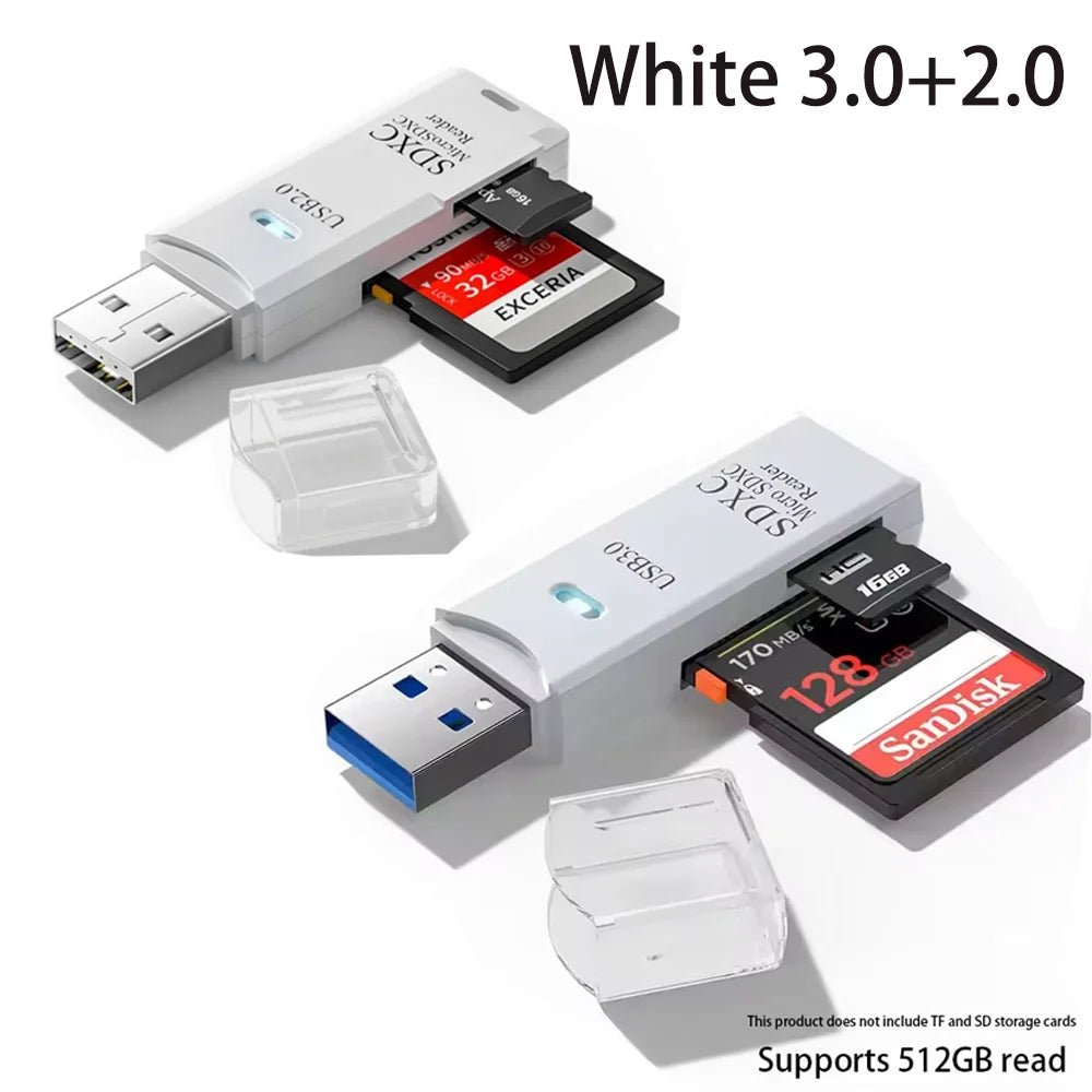 2-in-1 Multi Functional USB 3.0 Card ReaderMiniSD TFMemoryCardReaderUSBFlashDrive CardreaderAdapter For PCLaptops Accessories - flohmarkt-deutschland.shop