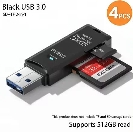 2-in-1 Multi Functional USB 3.0 Card ReaderMiniSD TFMemoryCardReaderUSBFlashDrive CardreaderAdapter For PCLaptops Accessories - flohmarkt-deutschland.shop
