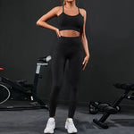 2 Pieces Women's Tracksuit Seamless Yoga Set Workout Sportswear Gym Clothing High Waist Leggings Fitness Sports Suits - flohmarkt-deutschland.shop