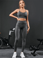 2 Pieces Women's Tracksuit Seamless Yoga Set Workout Sportswear Gym Clothing High Waist Leggings Fitness Sports Suits - flohmarkt-deutschland.shop