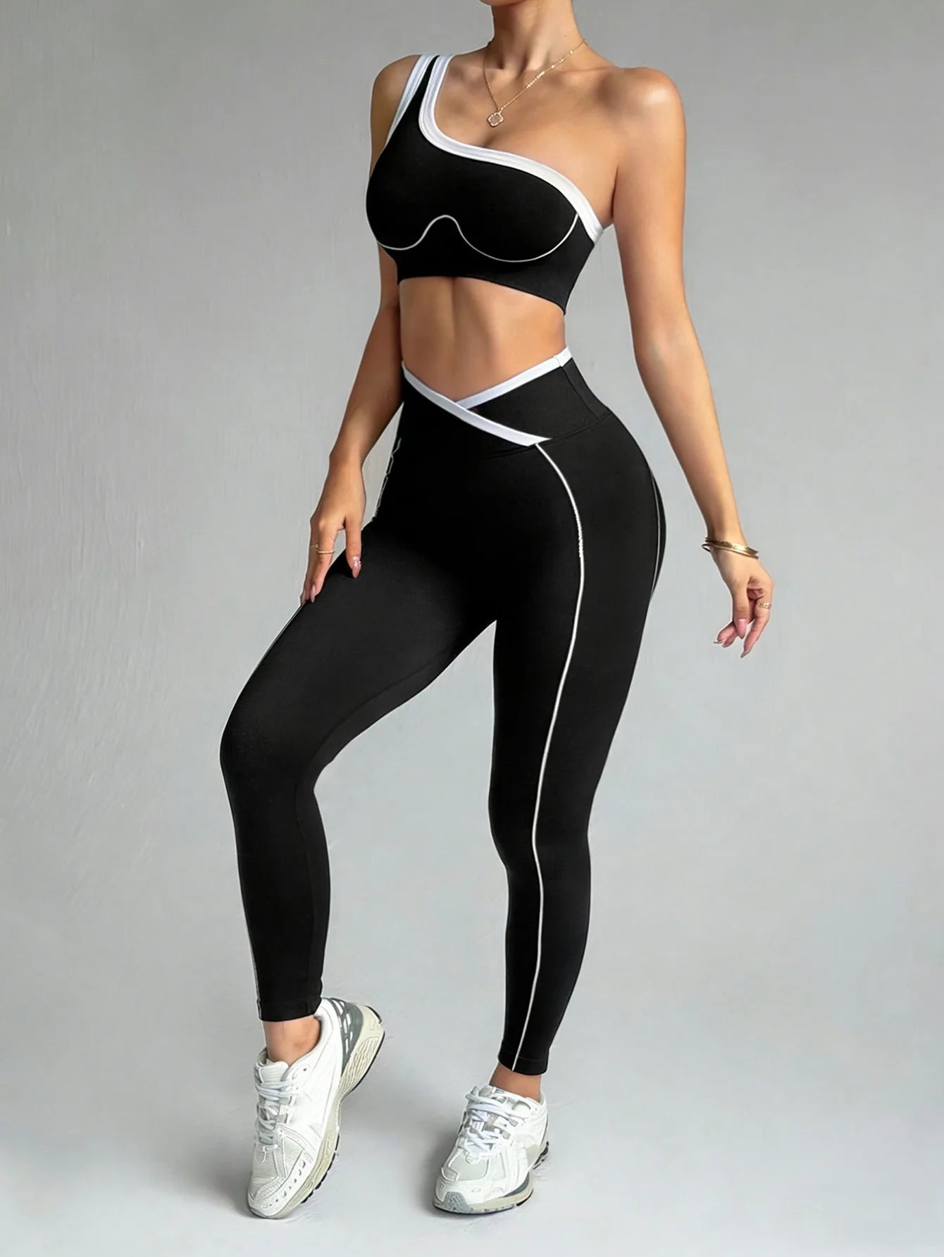 2-teiliges nahtloses Yoga-Set für Damen, Sport-Leggings, BH, Sportbekleidung, Damen-Fitness-Outfit, Workout-Set, hohe Taille, Yoga-Kleidung, Activewear - flohmarkt-deutschland.shop