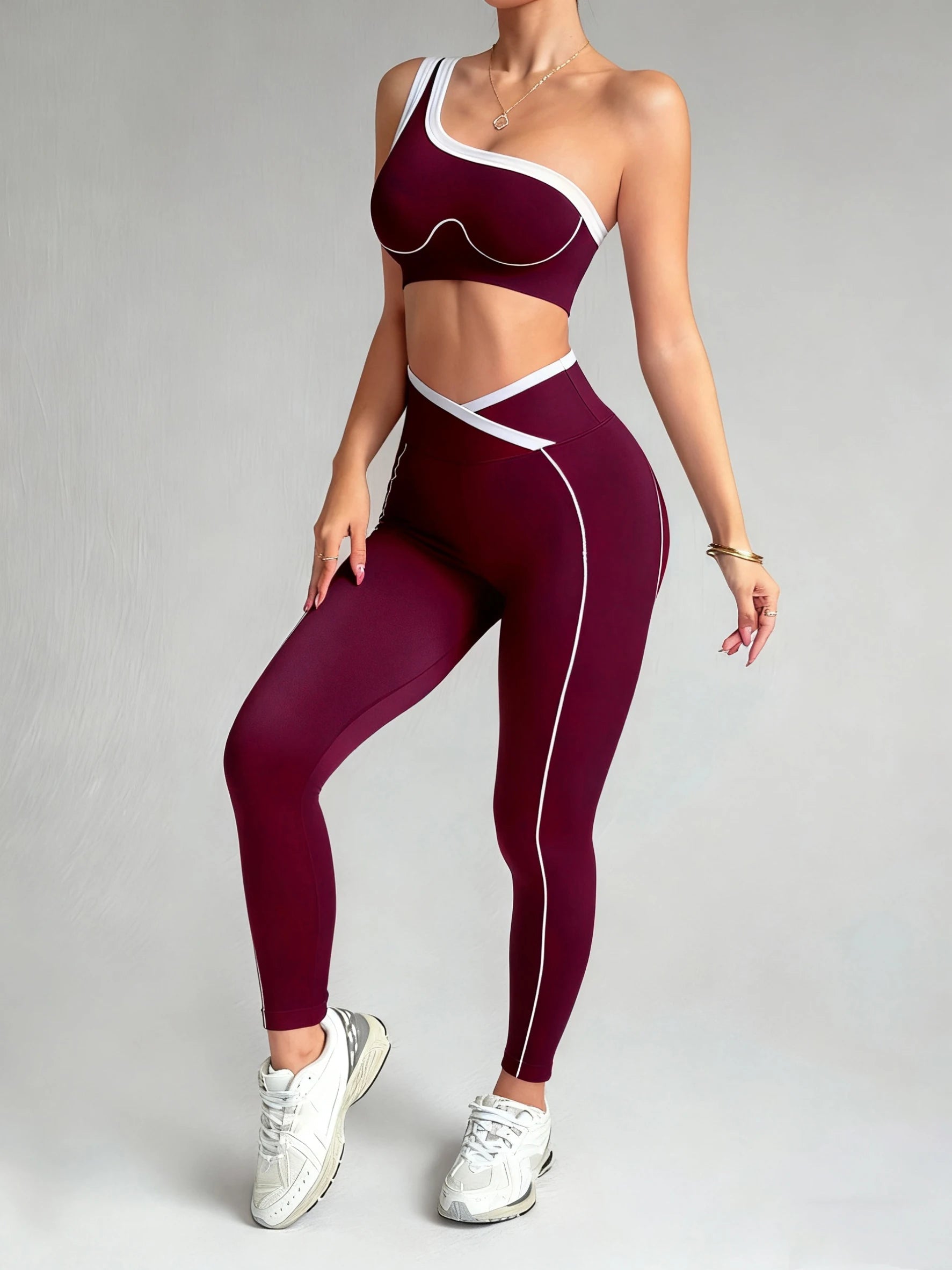 2-teiliges nahtloses Yoga-Set für Damen, Sport-Leggings, BH, Sportbekleidung, Damen-Fitness-Outfit, Workout-Set, hohe Taille, Yoga-Kleidung, Activewear - flohmarkt-deutschland.shop