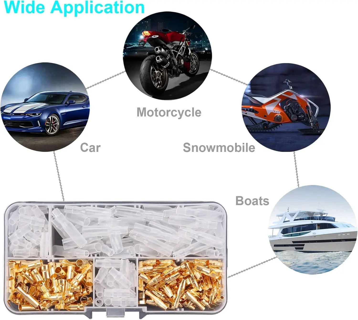 200PCS 3.9mm Bullet Connectors Kit Brass Bullet Male & Female Wire Terminals Connector with Insulation Cover for Motorcycle Moto - flohmarkt-deutschland.shop