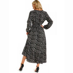 2023 frühling Sommer Böhmischen Frauen Maxi Kleid Casual Langarm Hohe Taille Strand Frau Chiffon Kleider Floral Vestidos Mujer Neue - flohmarkt-deutschland.shop