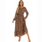 2023 frühling Sommer Böhmischen Frauen Maxi Kleid Casual Langarm Hohe Taille Strand Frau Chiffon Kleider Floral Vestidos Mujer Neue - flohmarkt-deutschland.shop