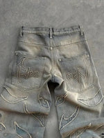 2024 American New Fashion Patch Baggy Casual Jeans For Men And Women Y2K High Street Harajuku High Waist Wide Leg Denim Trousers - flohmarkt-deutschland.shop