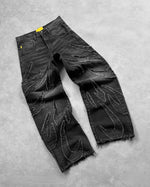 2024 American New Fashion Patch Baggy Casual Jeans For Men And Women Y2K High Street Harajuku High Waist Wide Leg Denim Trousers - flohmarkt-deutschland.shop