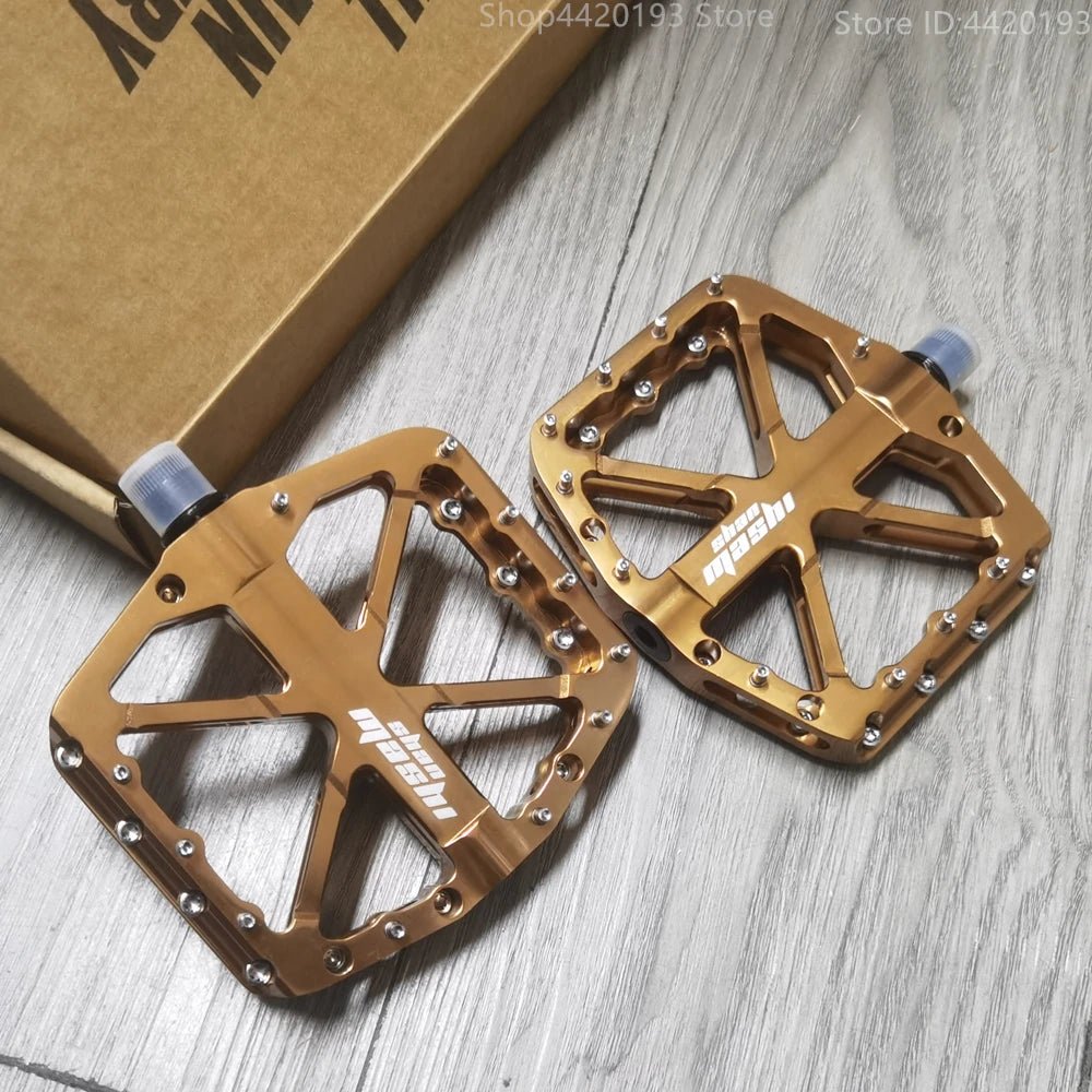 2024 neue breite polierte Fahrradpedale Rennrad 3-Lager-Pedal Mountainbike Radfahren Anti-Rutsch-Pedal - flohmarkt-deutschland.shop