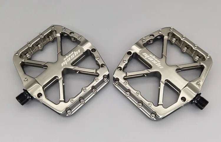 2024 neue breite polierte Fahrradpedale Rennrad 3-Lager-Pedal Mountainbike Radfahren Anti-Rutsch-Pedal - flohmarkt-deutschland.shop
