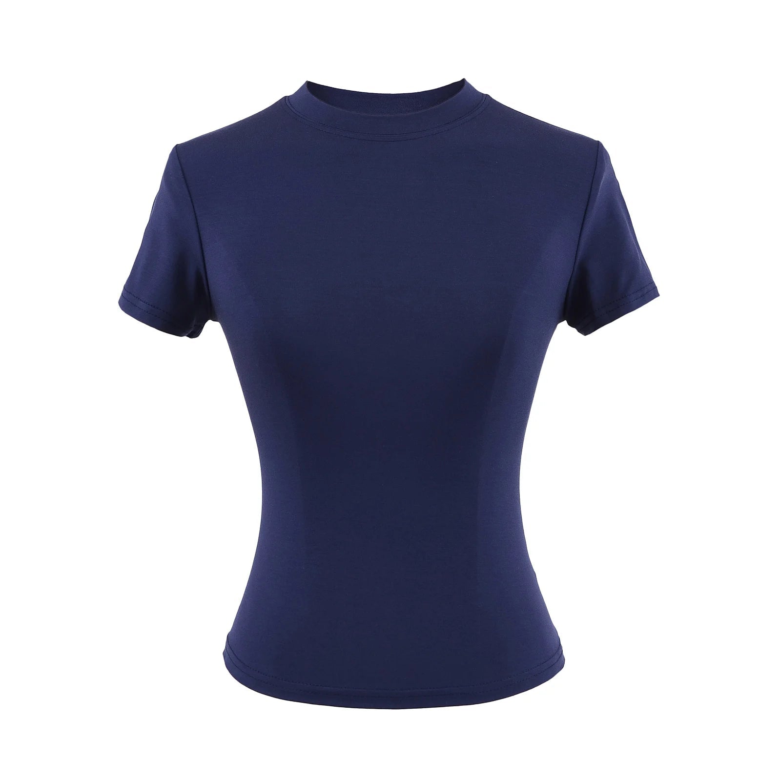 2024 neue Hohe Qualität Casual T shirt Sexy Dünne Kurzen Ärmeln Mode Trend Solide Frauen Kleidung y2k Tops - flohmarkt-deutschland.shop