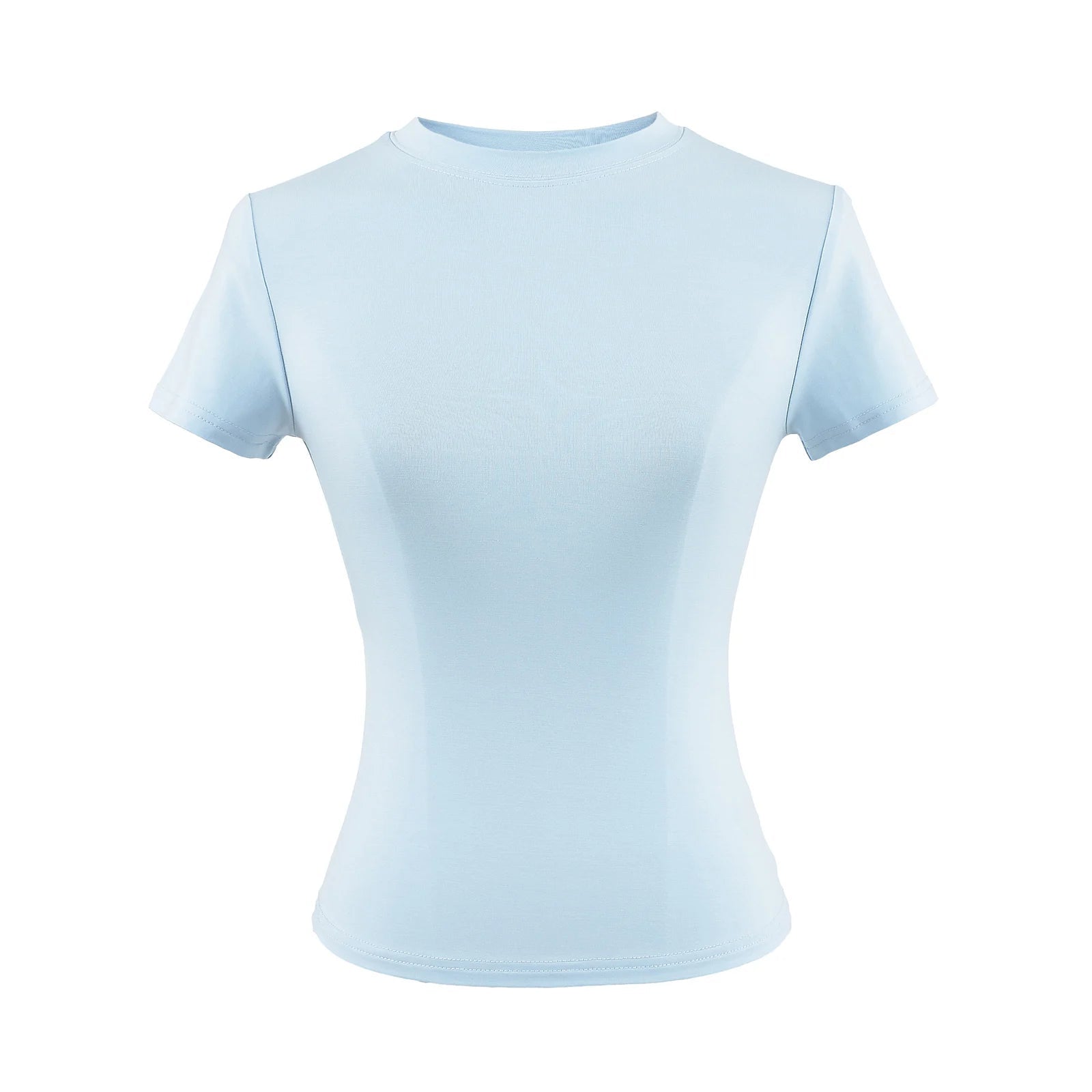 2024 neue Hohe Qualität Casual T shirt Sexy Dünne Kurzen Ärmeln Mode Trend Solide Frauen Kleidung y2k Tops - flohmarkt-deutschland.shop