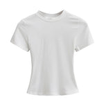 2024 neue Hohe Qualität Casual T shirt Sexy Dünne Kurzen Ärmeln Mode Trend Solide Frauen Kleidung y2k Tops - flohmarkt-deutschland.shop