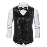 2024 New Fashion Shiny Sequin Suit Vest for Men, Gold /Silver Double Breasted Chalecos De Vestir Hombre,weste Herren Eur Size - flohmarkt-deutschland.shop