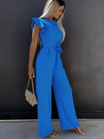 2024 Summer Short Sleeve Wide Leg Jumpsuit For Women Elegant Romper Vintage Streetwear Jumpsuits Overalls Women Jump Suit Woman - flohmarkt-deutschland.shop