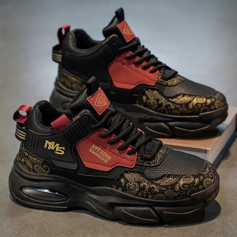 2025 Autumn Men's Shoes New Breathable Youth High Top Sneakers Trendy and Versatile Thick Bottom Casual Dad Shoes Men - flohmarkt-deutschland.shop