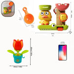2025 Baby-Badespielzeug, Spielwasser in Ente/Blumenform, Löwe-Wasserrad, Kinderspaß in der Dusche, Badewanne mit Saugnapf, als Geschenk für Kinder - flohmarkt-deutschland.shop