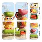 2025 Baby-Badespielzeug, Spielwasser in Ente/Blumenform, Löwe-Wasserrad, Kinderspaß in der Dusche, Badewanne mit Saugnapf, als Geschenk für Kinder - flohmarkt-deutschland.shop